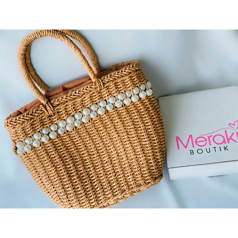 Pearl Detail Boho Bag