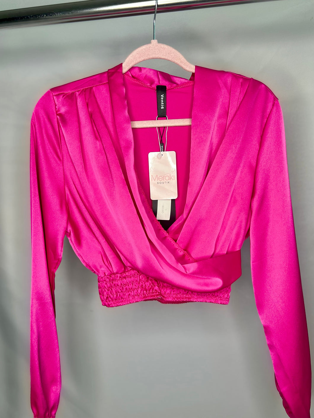 Fushia Satin Blouse