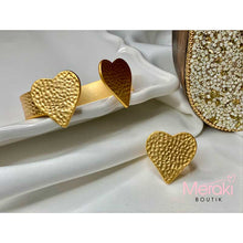 Load image into Gallery Viewer, Heart Cuff &amp; Ring Set
