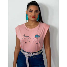 Load image into Gallery Viewer, Shoulder Pad Graphic Casual Top
