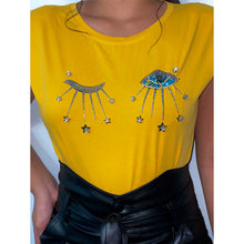 Load image into Gallery Viewer, Shoulder Pad Graphic Casual Top
