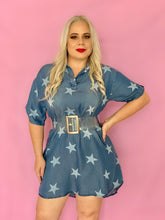 Load image into Gallery Viewer, Star Denim Short Dress
